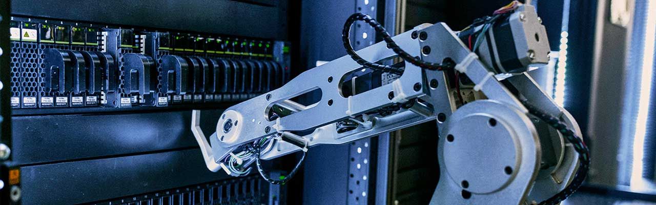 robot arm in datacenter