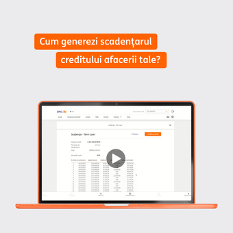 Generare grafic de rambursare credit în ING Business web