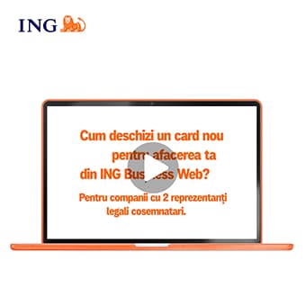 Cum deschizi un card nou din ING Business pentru companiile cu 2 semnatari?